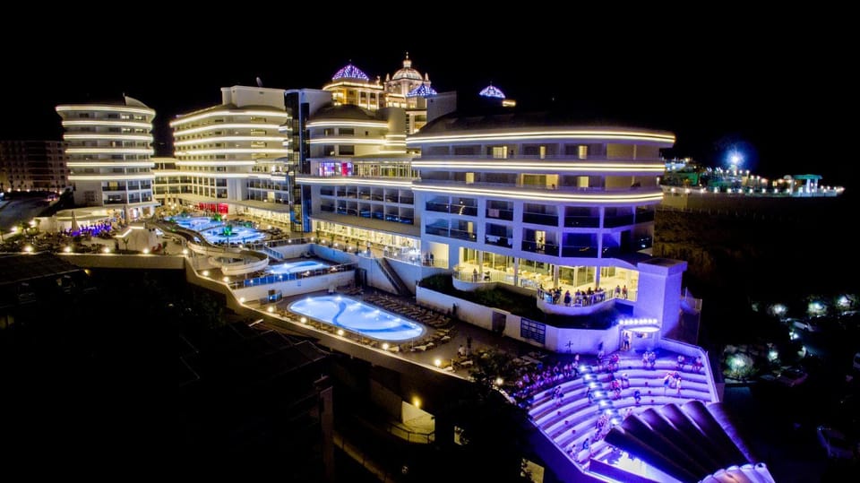 Property building, Night, Sea view