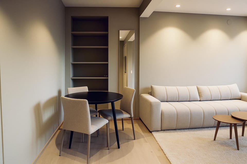 Living room, Seating area, Dining area