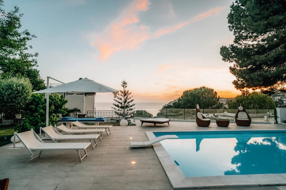 Bird's eye view, View (from property/room), Garden view, Sunset