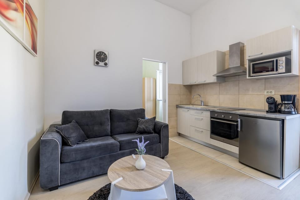 Kitchen or kitchenette, Living room, Dining area, air conditioner