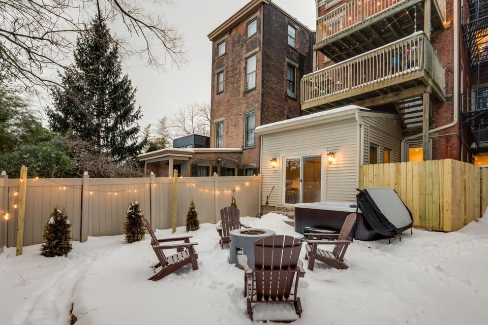 Walk to OTR! Hot Tub and Movie Room at Cincy Condo Apartment in Over The Rhine