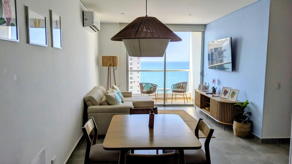Living room, Dining area, Sea view