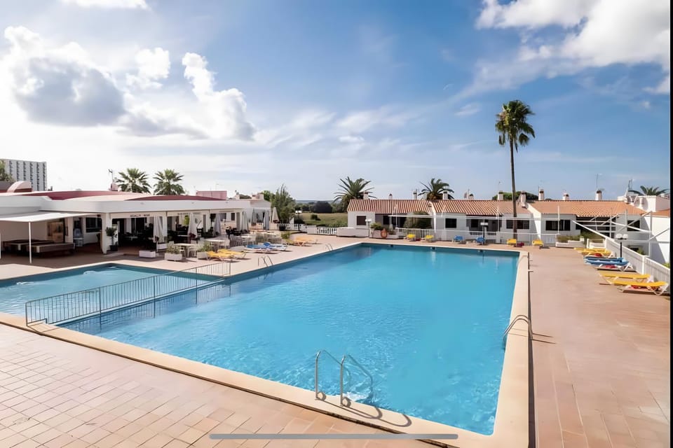 Property building, Living room, Swimming pool