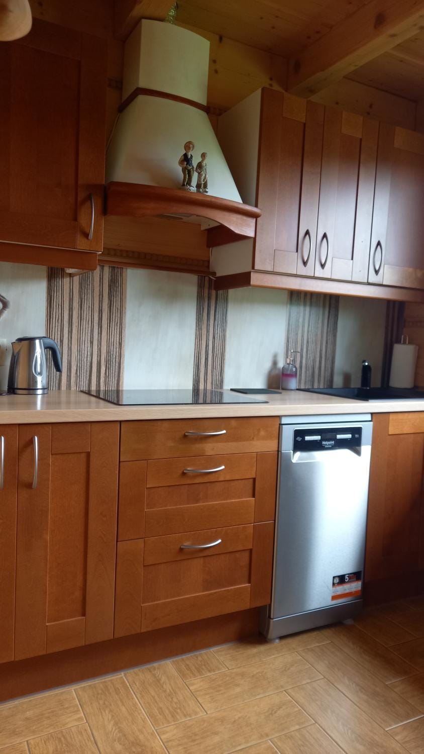Kitchen or kitchenette, dishwasher, oven