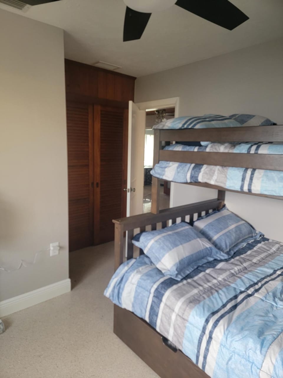 Bed, bunk bed, wardrobe
