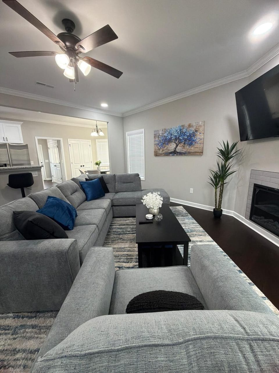 TV and multimedia, Living room, fireplace