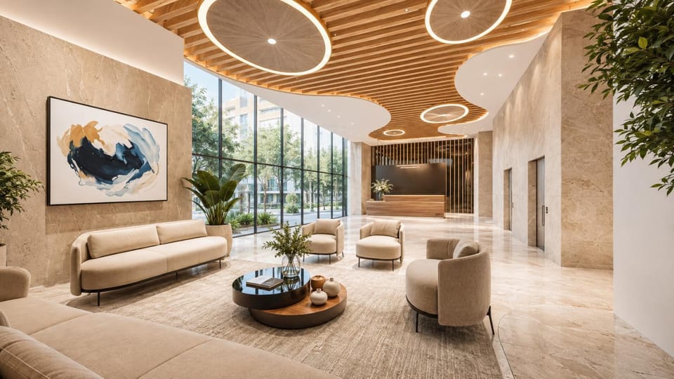 Seating area, On site