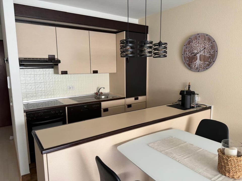 Kitchen or kitchenette, Dining area, stove