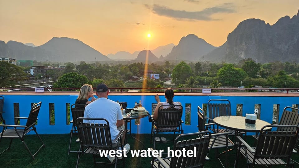 Nearby landmark, Mountain view, River view, Sunset