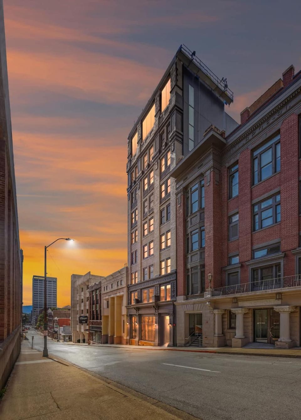 Property building, Neighbourhood, Street view, Location, Sunset