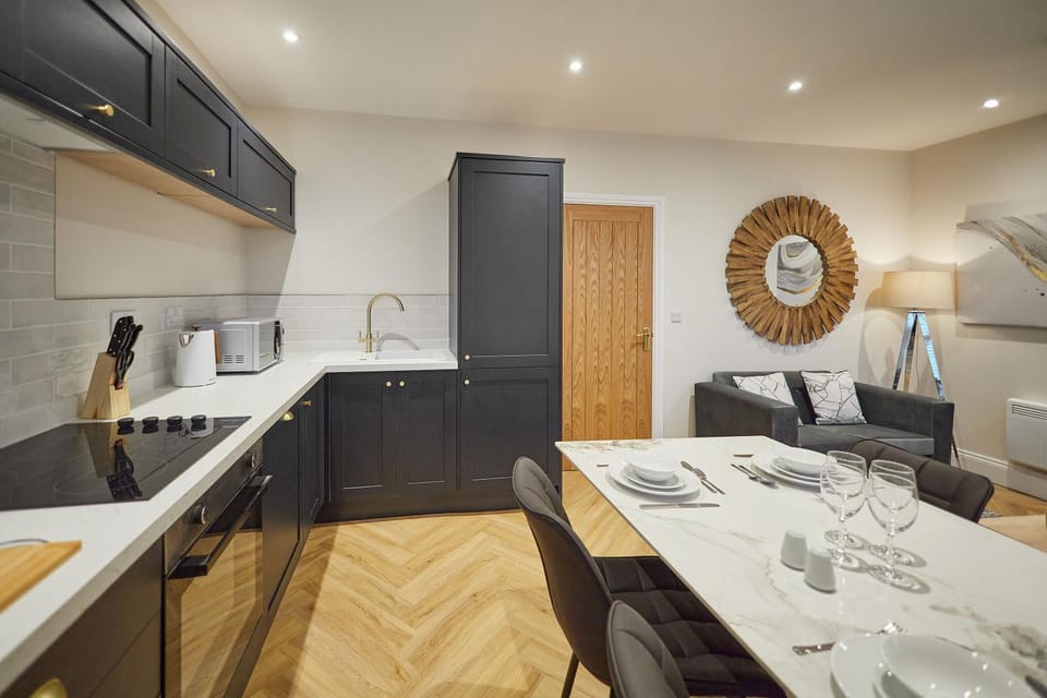 Living room, oven, stove