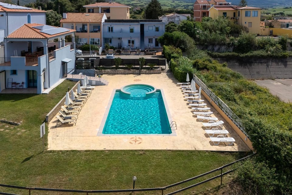 Property building, Living room, Swimming pool