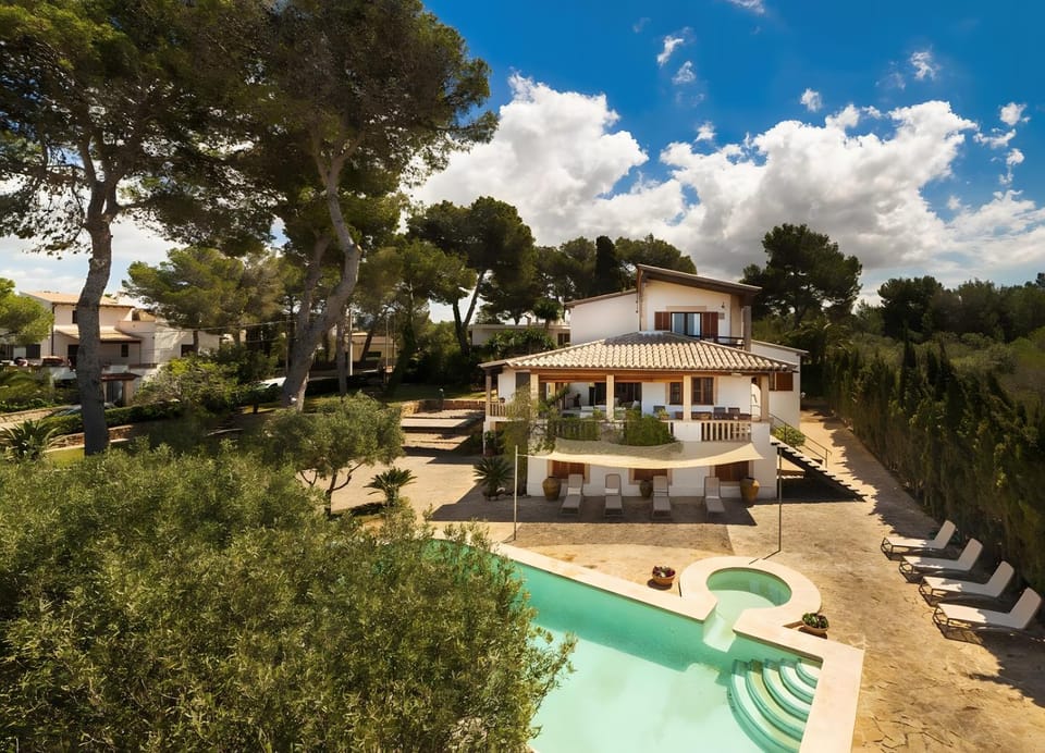 Property building, Living room, Swimming pool