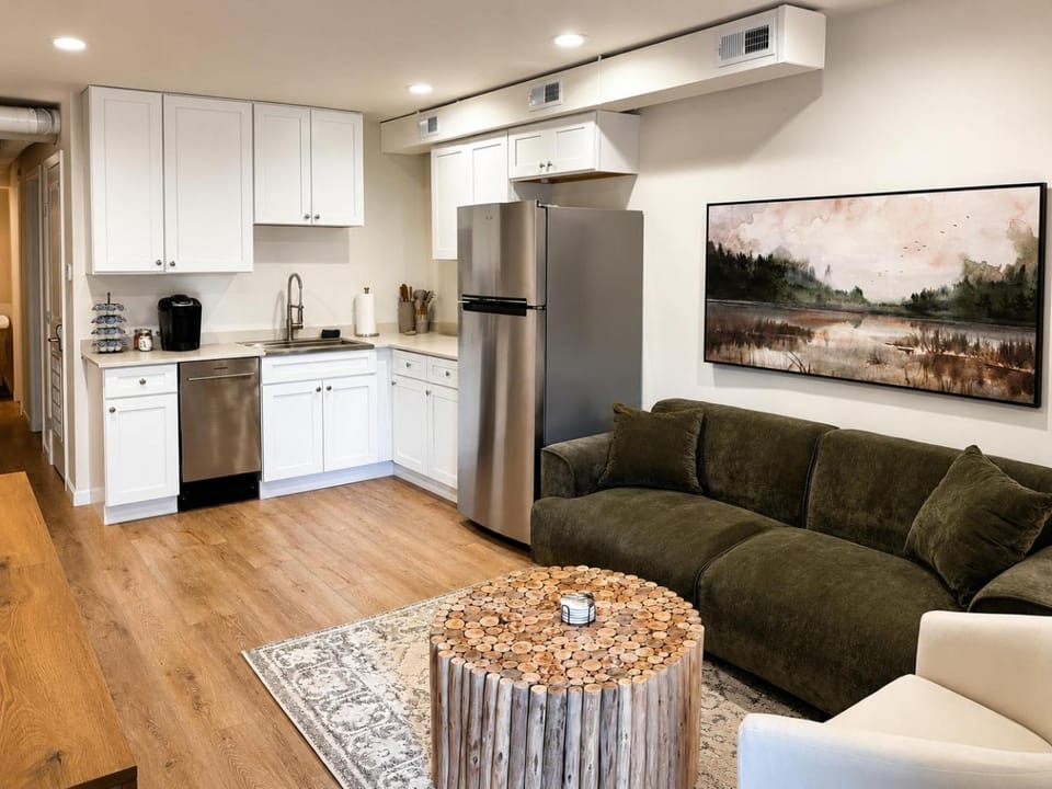 Kitchen or kitchenette, Living room, Photo of the whole room, Seating area