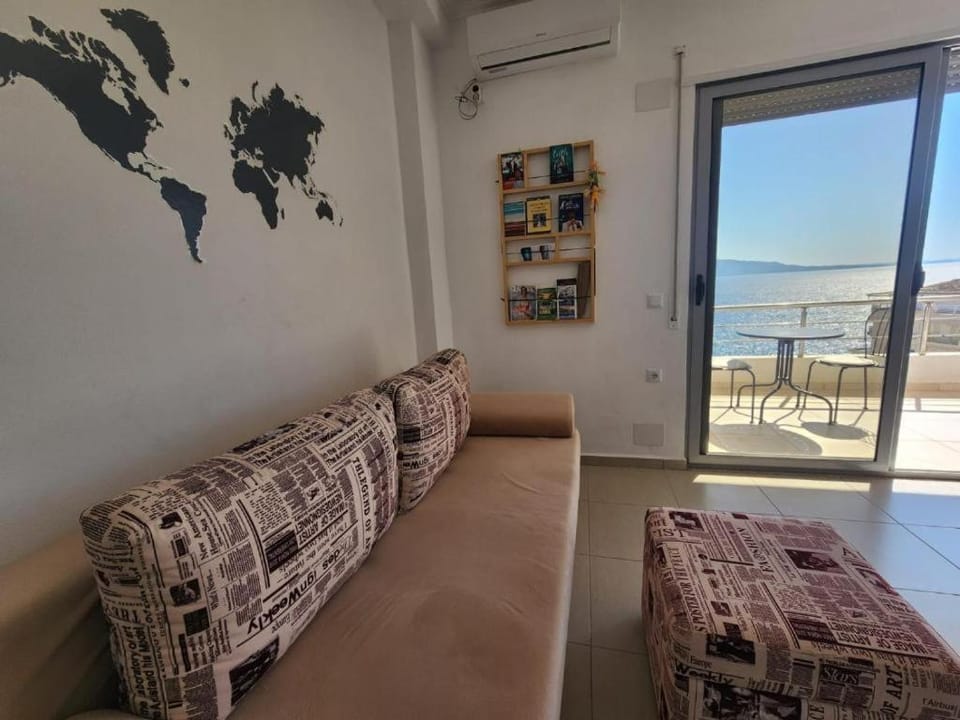 Living room, Seating area, Sea view