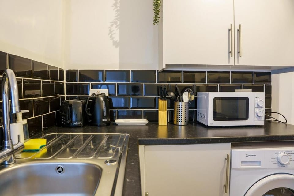 Kitchen or kitchenette, toaster