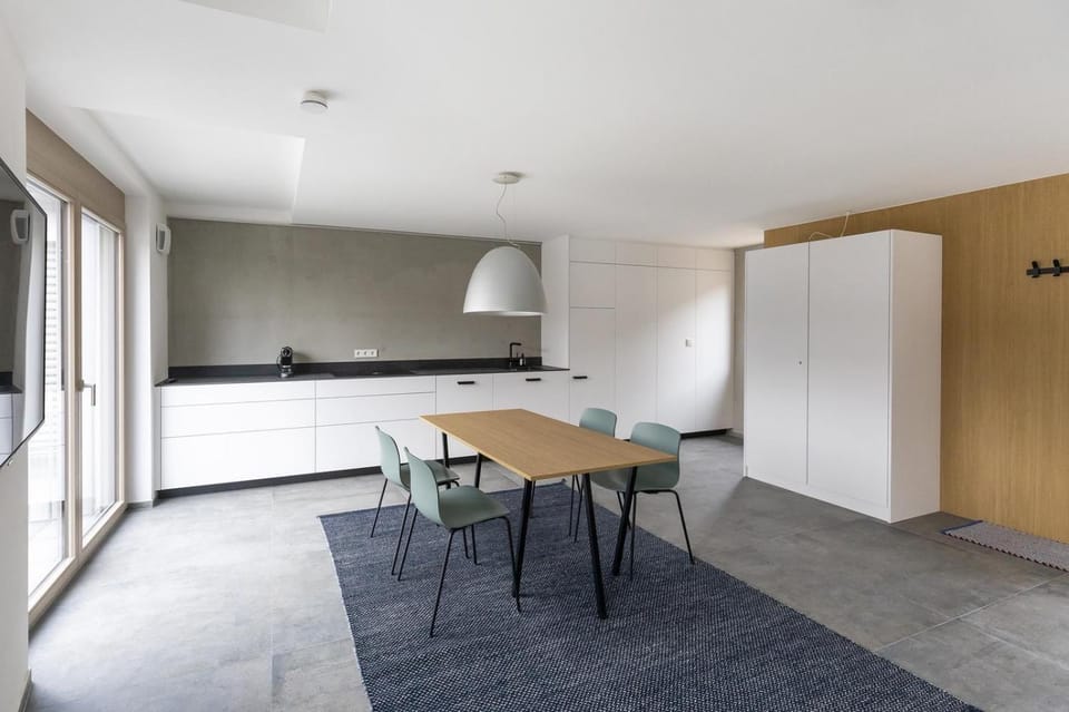 Kitchen or kitchenette, Living room, Seating area, Dining area, wardrobe