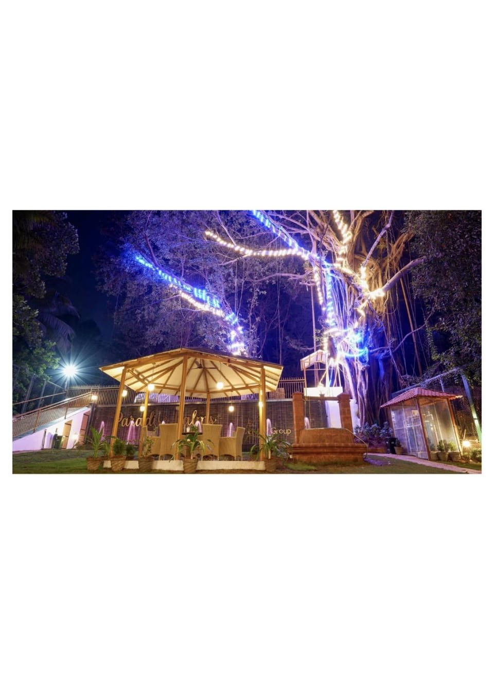 Night, Garden, Seating area, Garden view