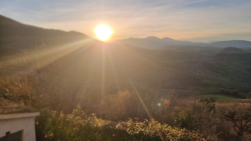 Natural landscape, Mountain view, Sunset