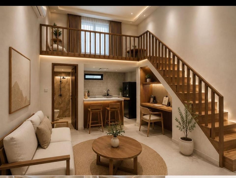 Kitchen or kitchenette, Living room