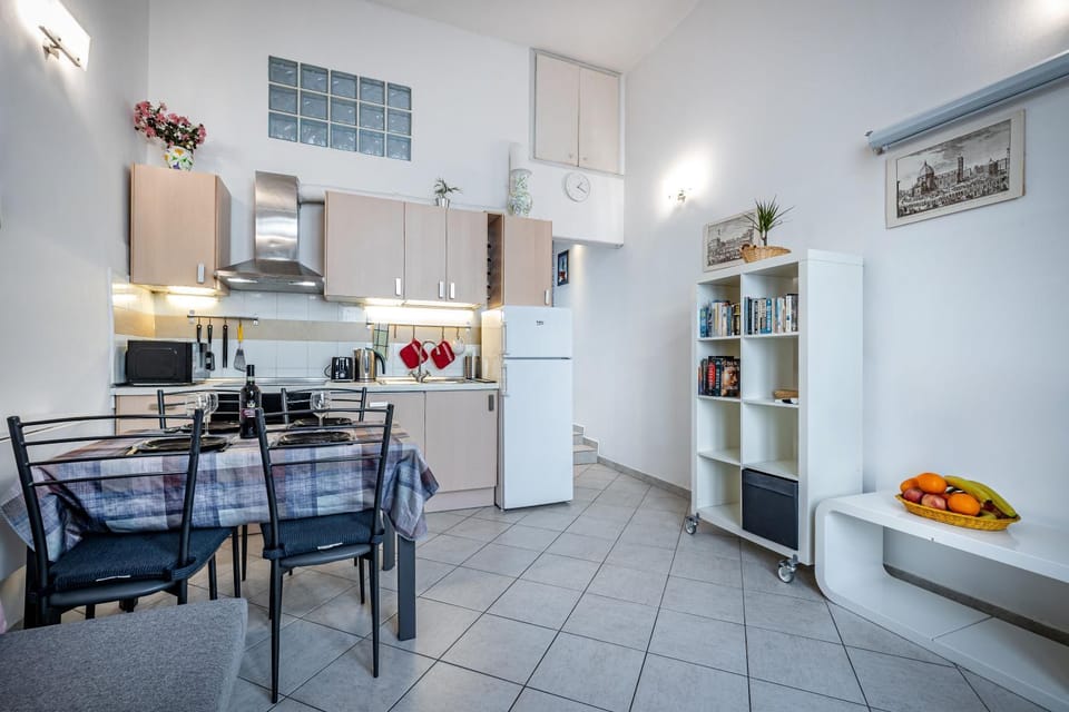 Kitchen or kitchenette, Living room, Dining area, dishwasher, minibar, oven, stove