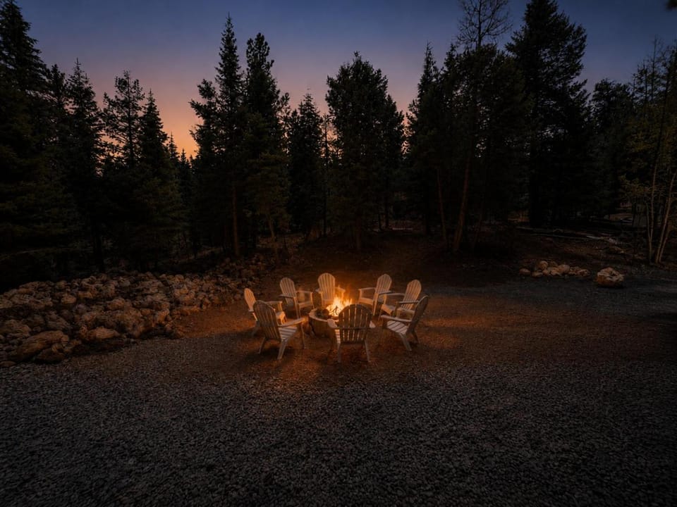 Night, Natural landscape, fireplace