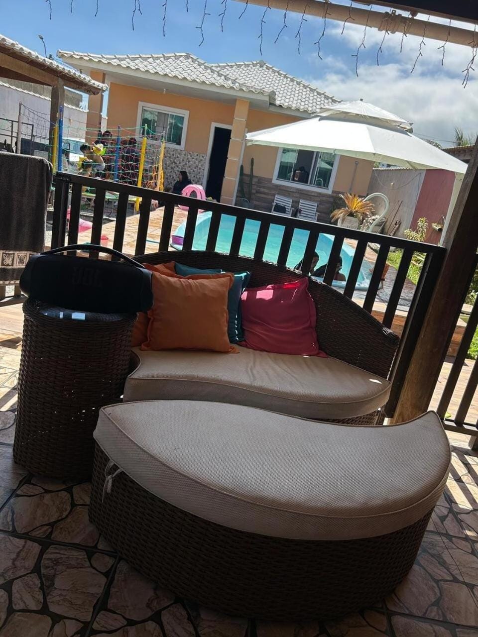 Seating area, Pool view