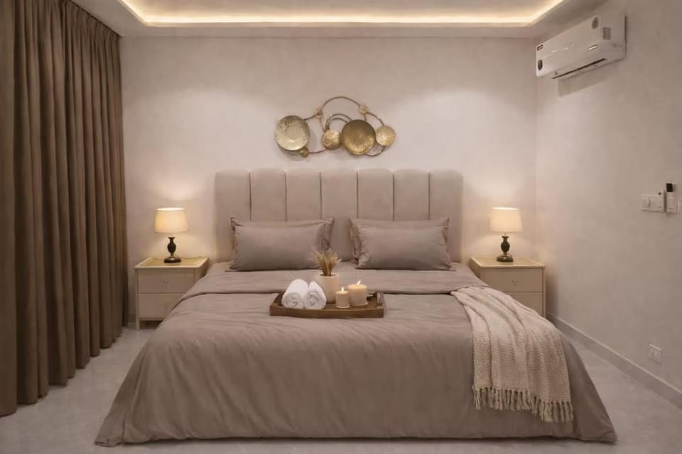 Bed, Bedroom, air conditioner