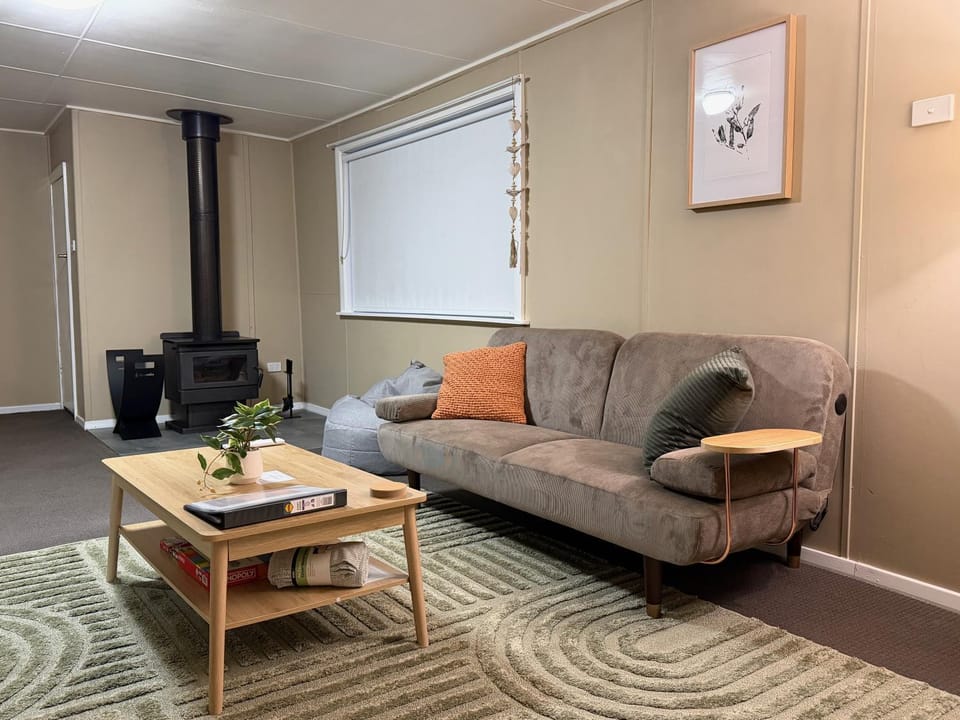 Living room, fireplace