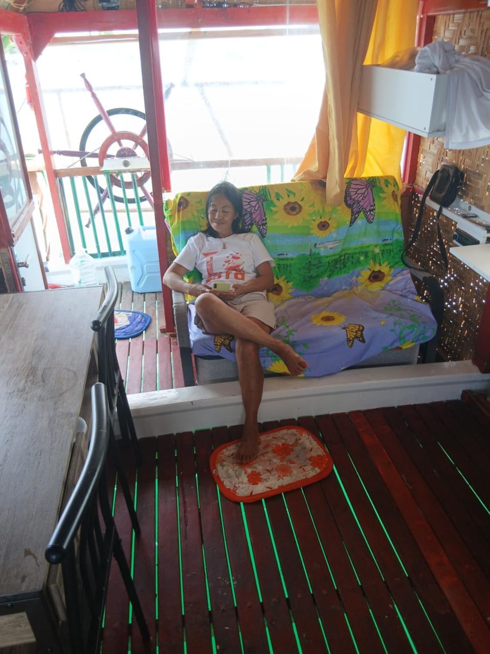 Bay walk Docked boat in Puerto Princesa