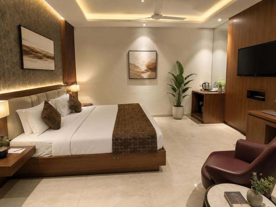 Bed, Bedroom, air conditioner