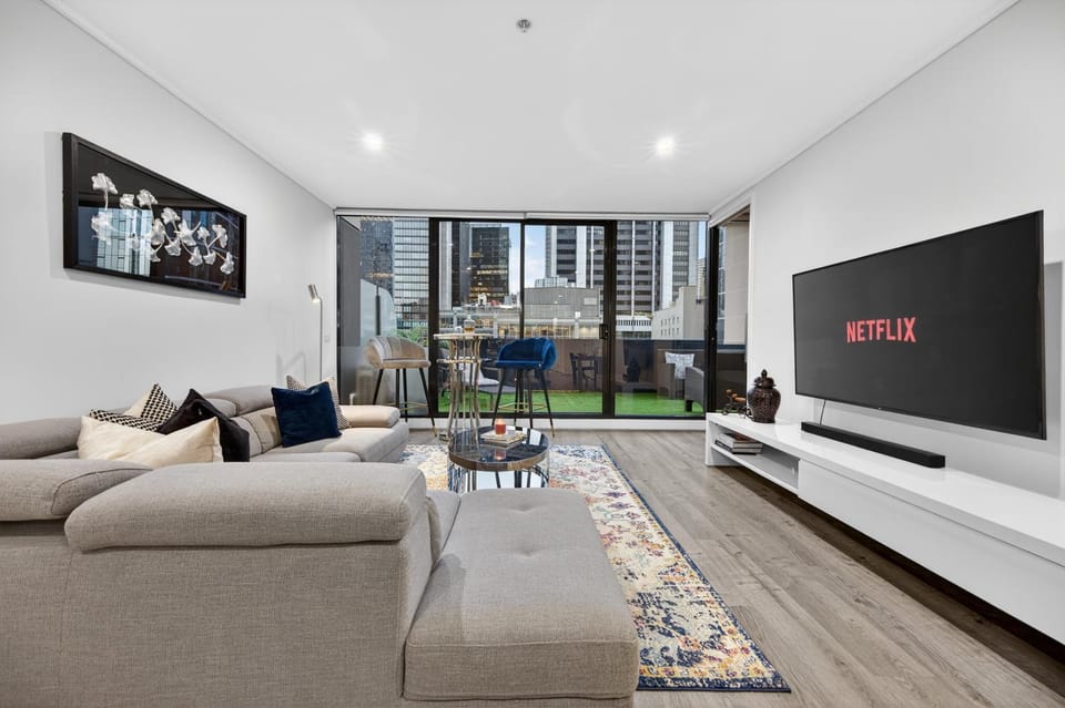 Living room, City view