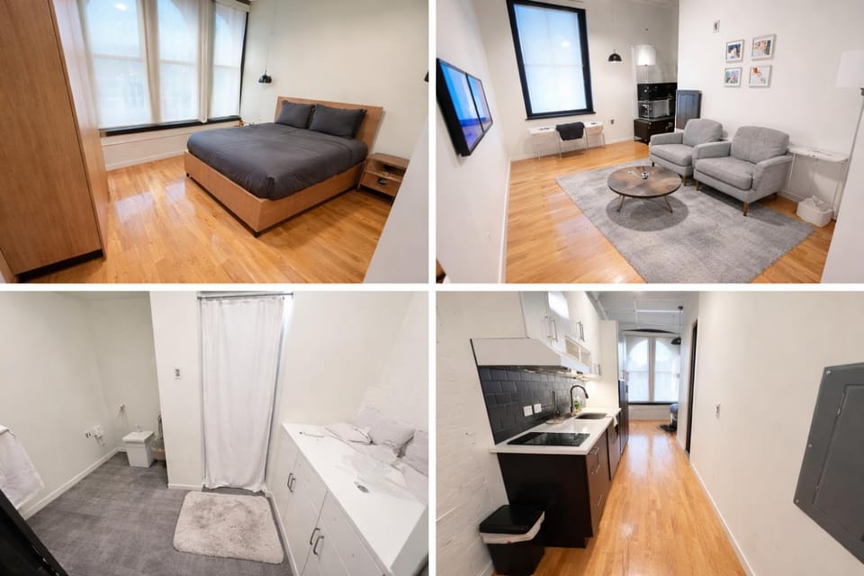 Pratt St Brand New Studio Loft Elevator Building Apartment in Hartford