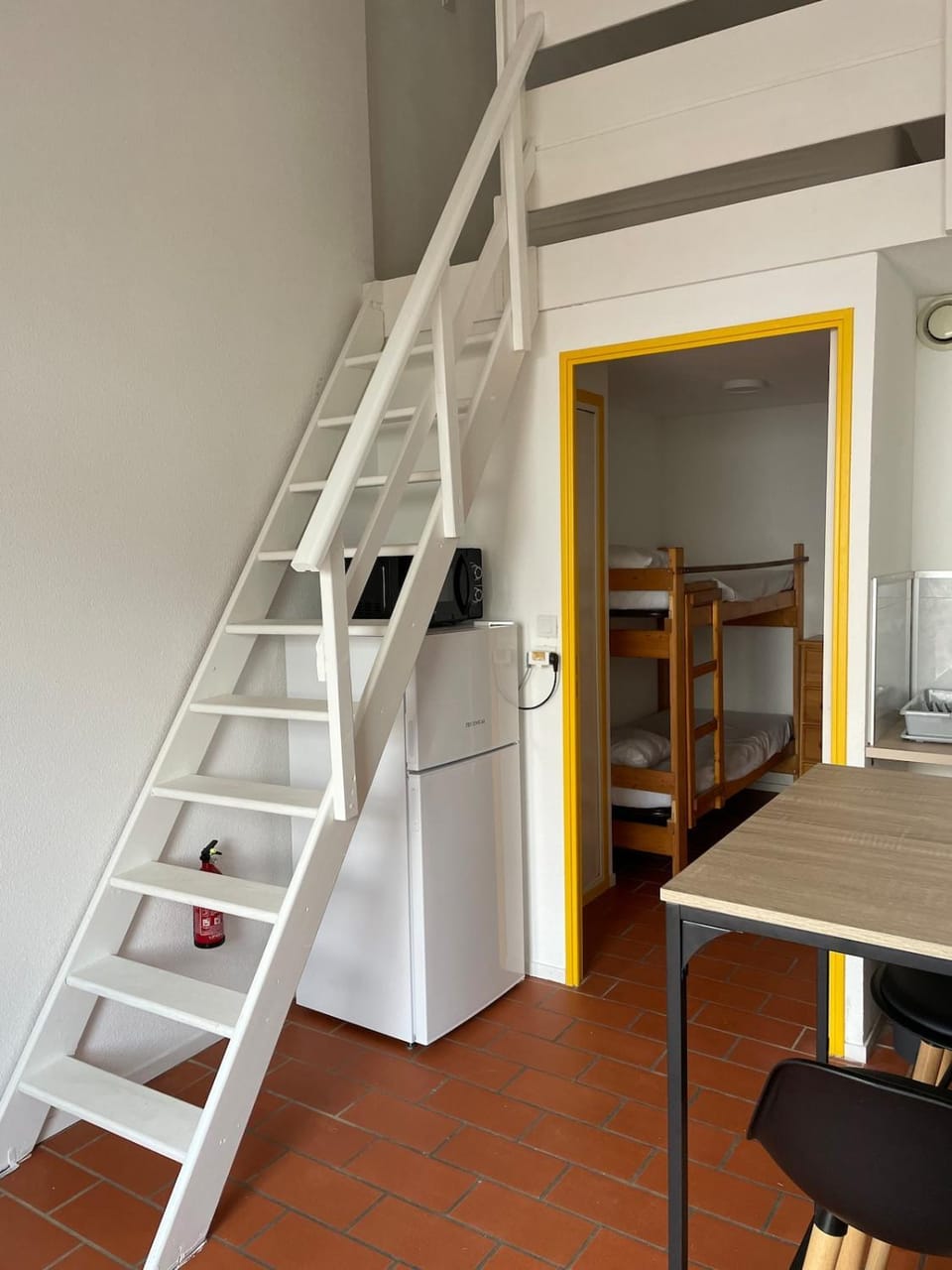 Living room, kitchen