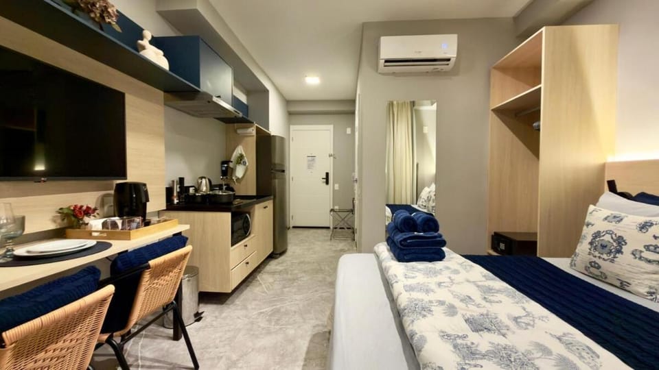 209 - Rentaqui Studio Haus Mitre Vila Mariana Blue Apartment in Sao Paulo City