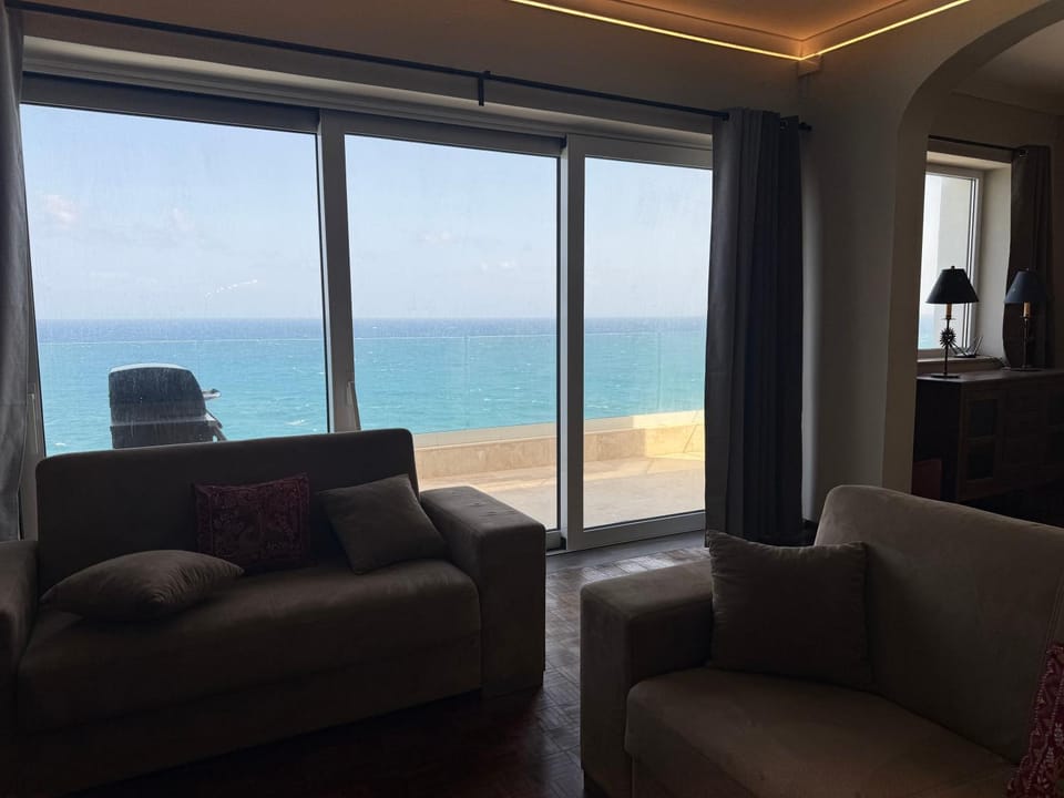 Living room, Seating area, Sea view