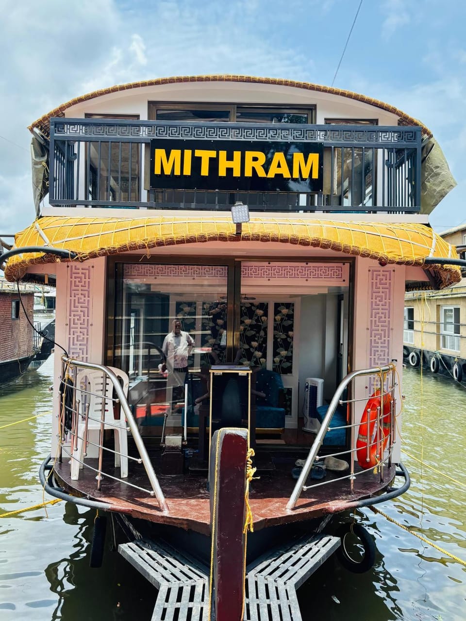 Punjab Adventure Travels Houseboat Alleppey Docked boat in Alappuzha