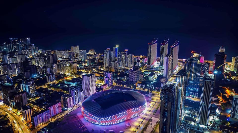 Night, Bird's eye view, City view, Pool view, Swimming pool