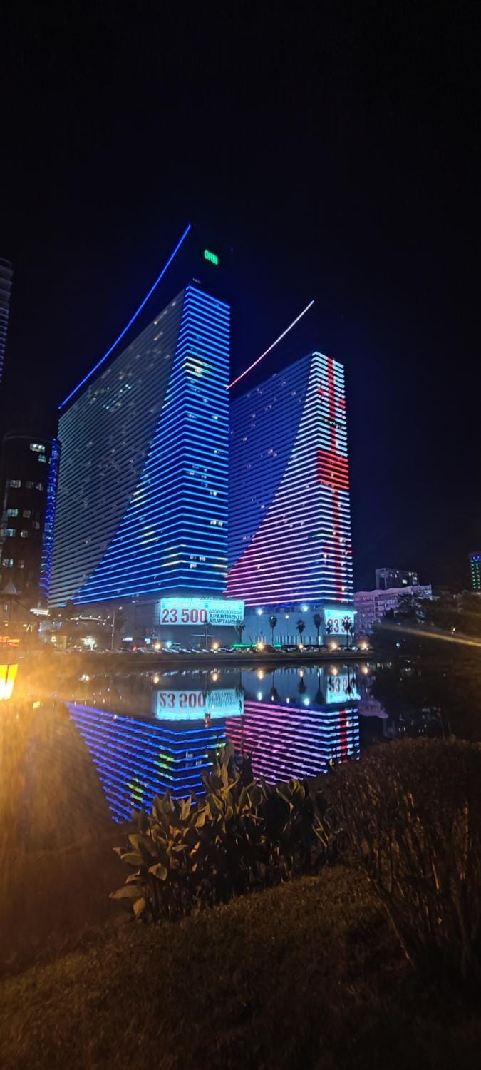 Property building, Night, Natural landscape, City view, Lake view, River view