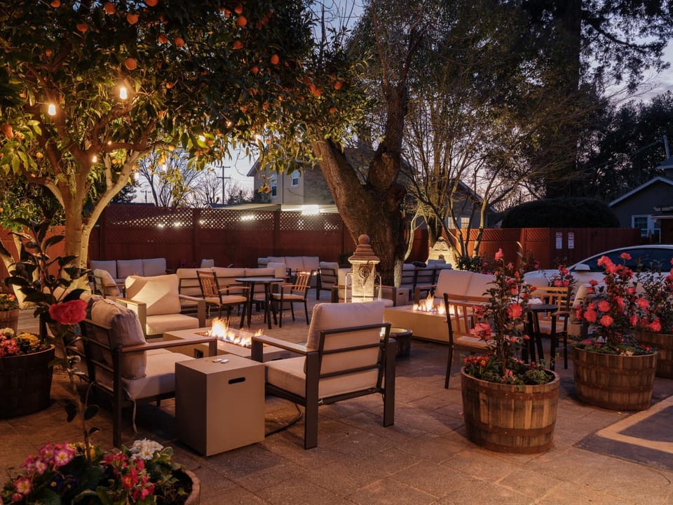 Patio, Garden, Seating area