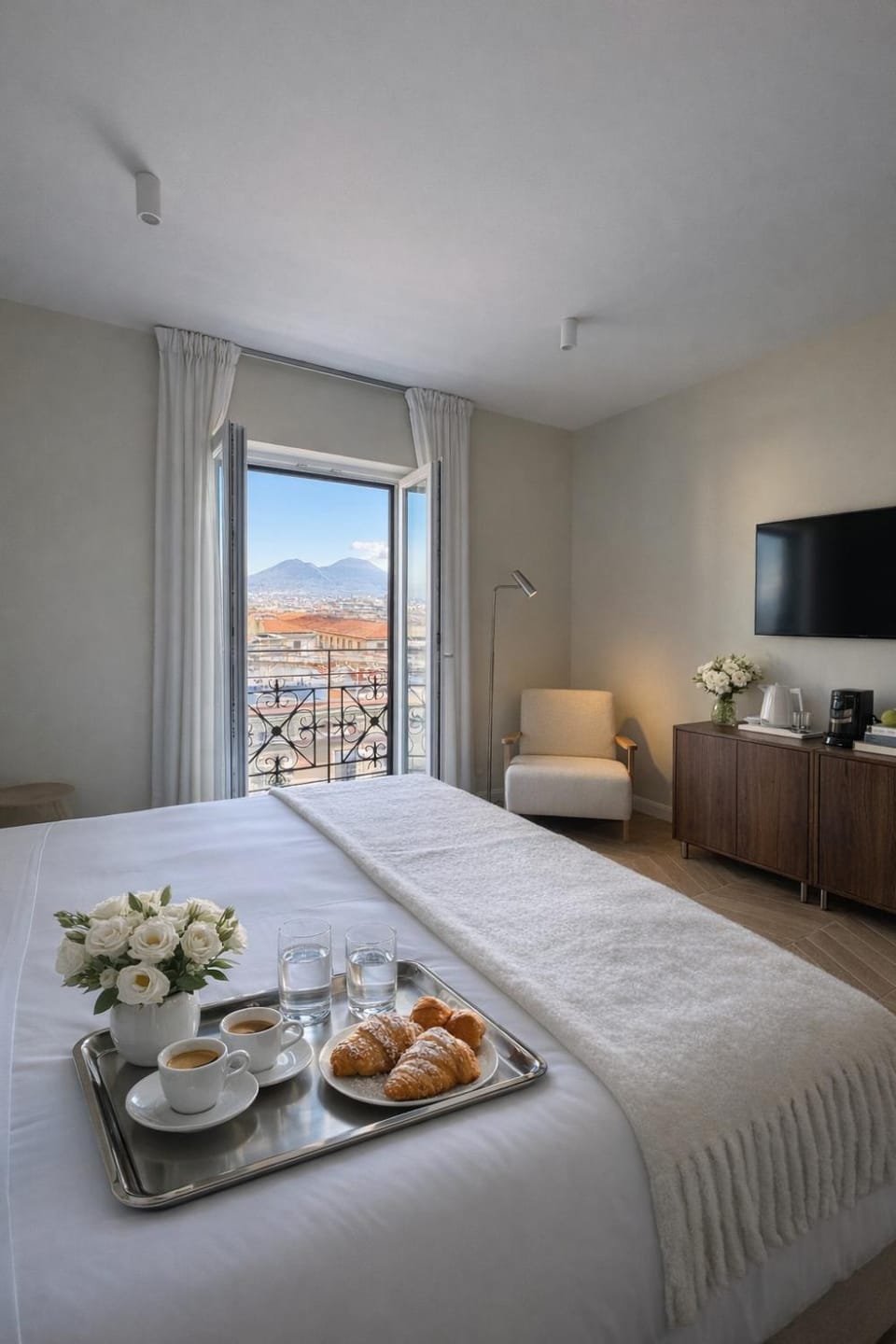 TV and multimedia, View (from property/room), Bedroom, City view