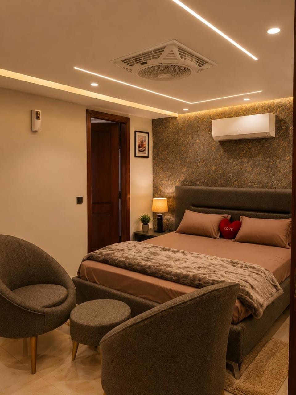 Bed, Bedroom, wardrobe