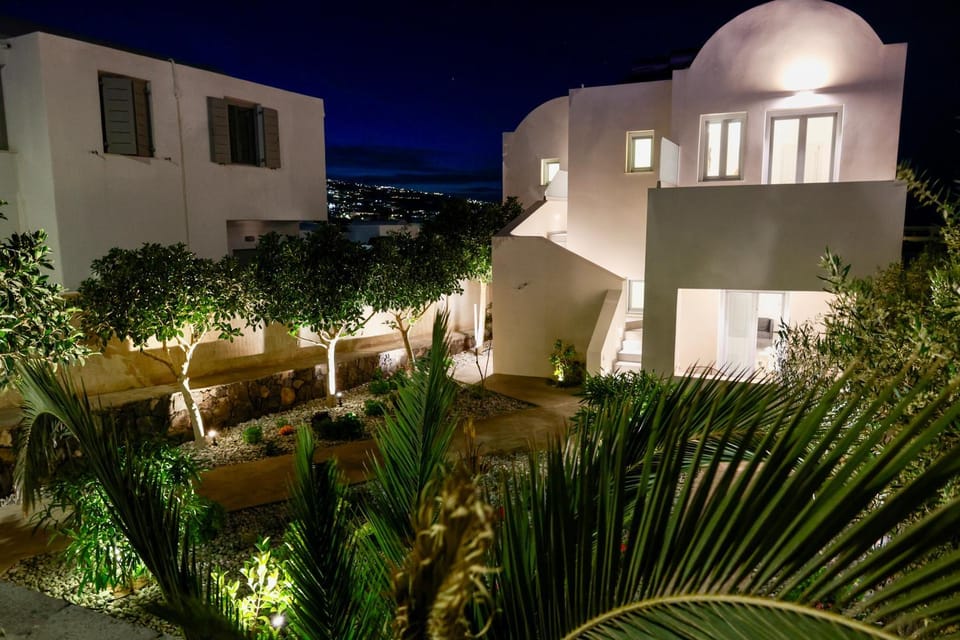 Property building, Night, Garden, Garden view