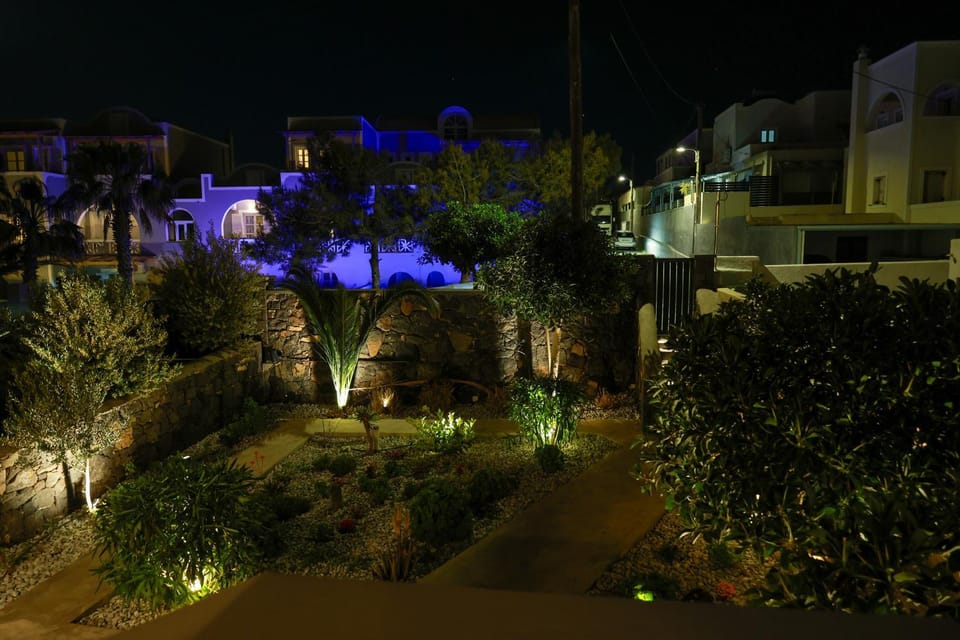 Property building, Night, Garden, Garden view