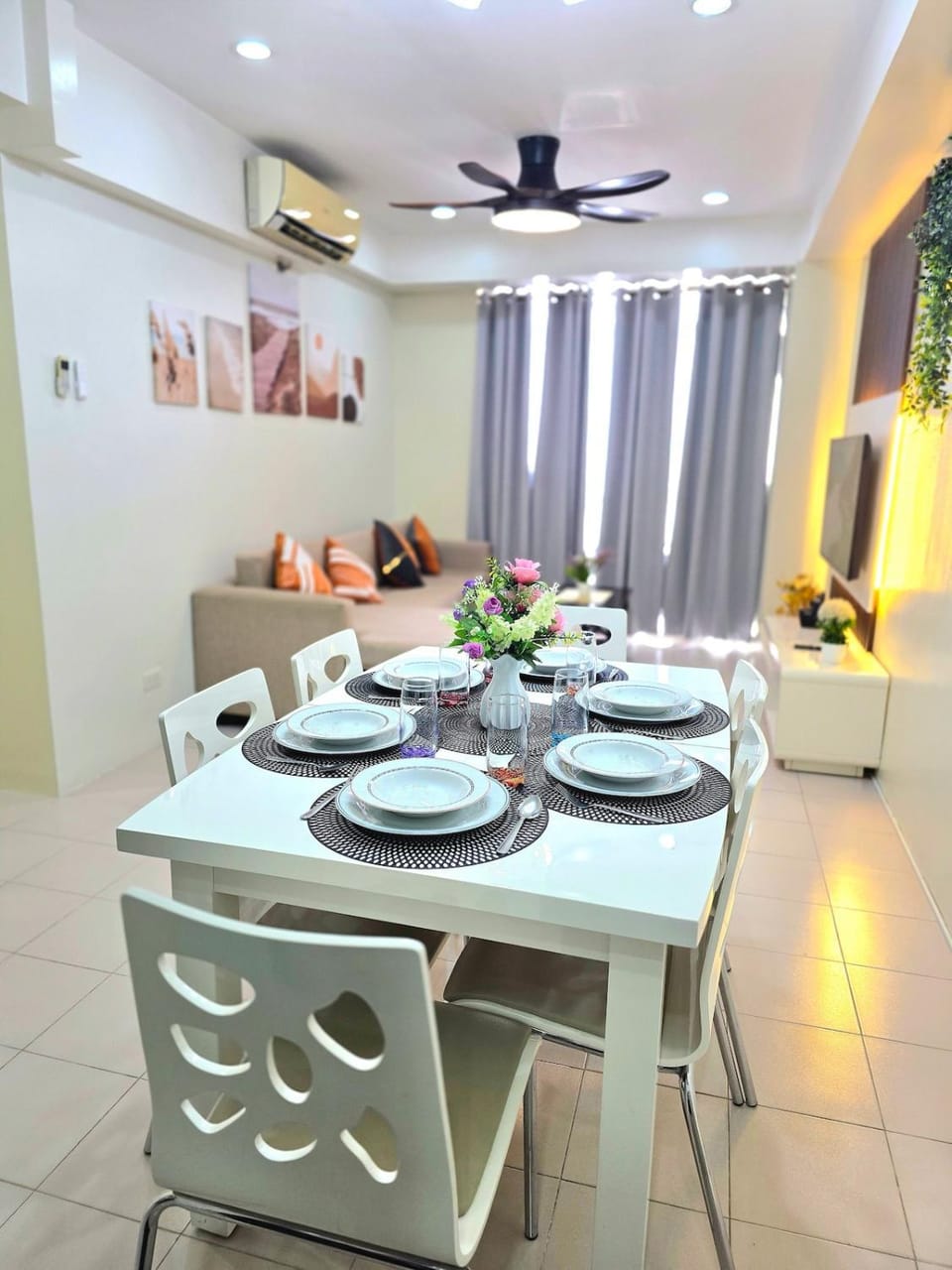 Dining area, air conditioner