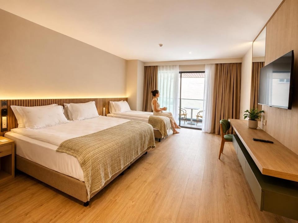 Bed, TV and multimedia, Photo of the whole room, Bedroom