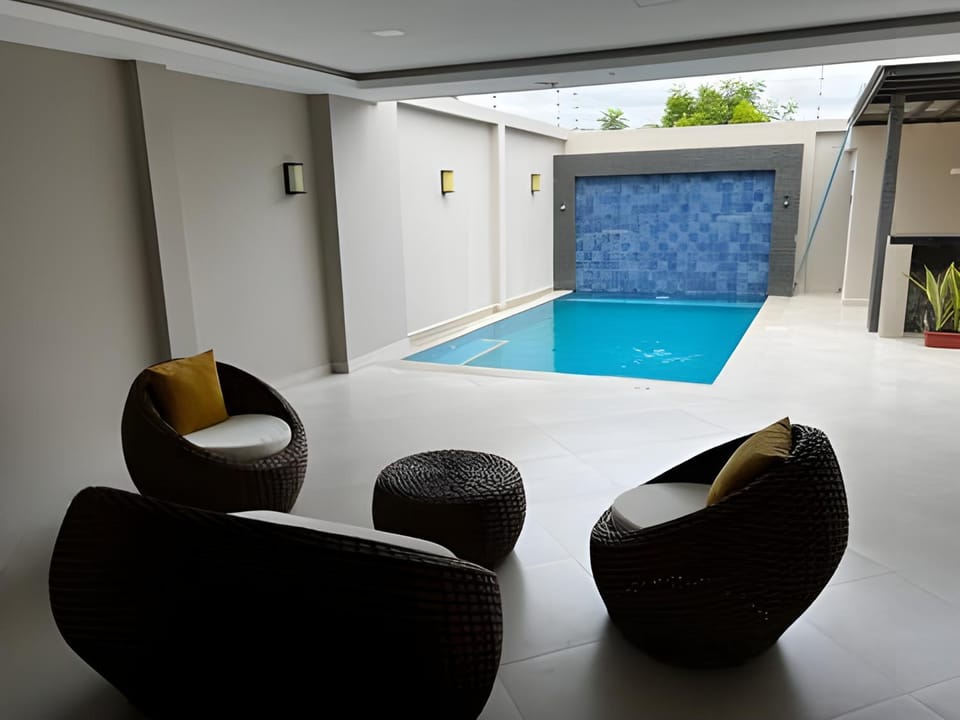 Pool view, sunbed
