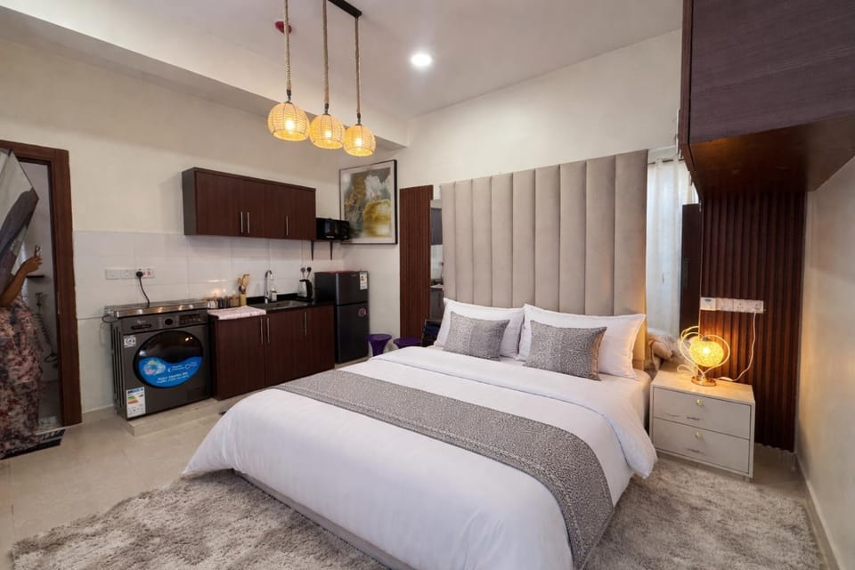 Bed, Kitchen or kitchenette, Photo of the whole room, Bedroom, pet friendly