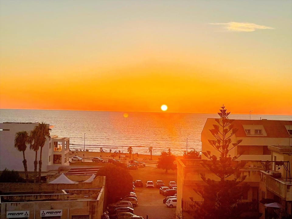 Beach, Sea view, Sunset