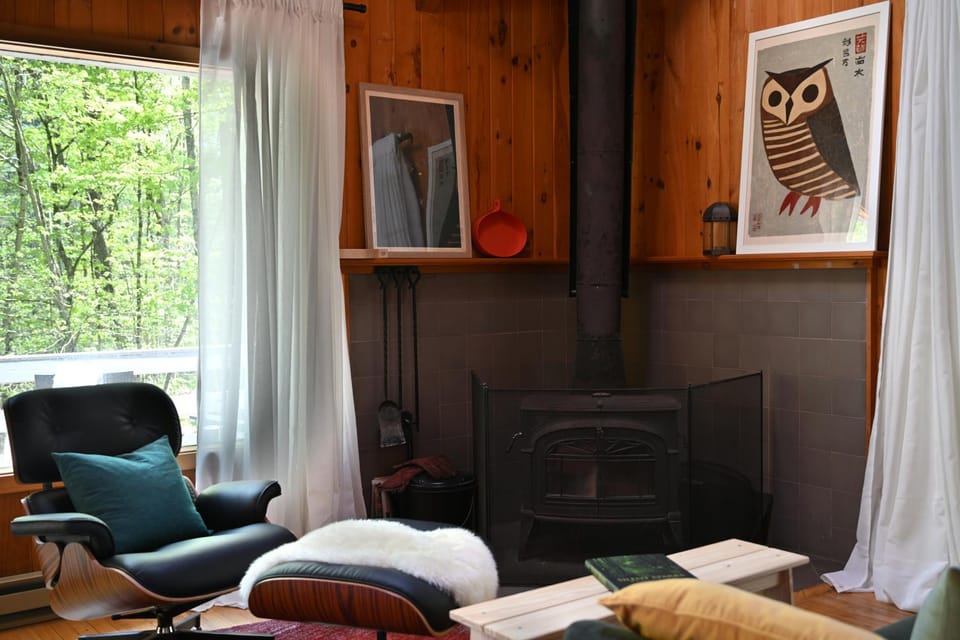 Family Berskshires Cabin with Climbing Wall, Games, Firepit Cabin in Otis